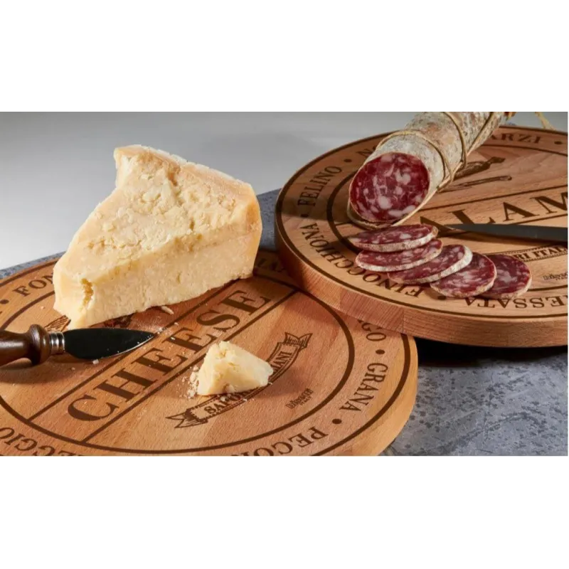 Ξύλινο Στρογγυλό Πλατώ Από Οξιά – “Cheese” Φ30 Εκ. - 4 Ξύλινο Στρογγυλό Πλατώ Από Οξιά – “Cheese” Φ30 Εκ. - 4