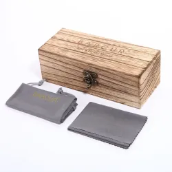 Γυαλιά Ηλίου Bamboo Λεπτά με Μαύρο Polarized Φακό - 2