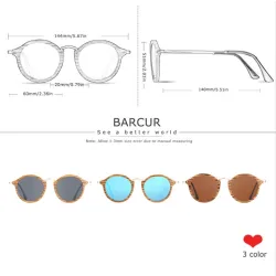 Γυαλιά Ηλίου Bamboo Vintage με Μαύρο Polarized Φακό - 6